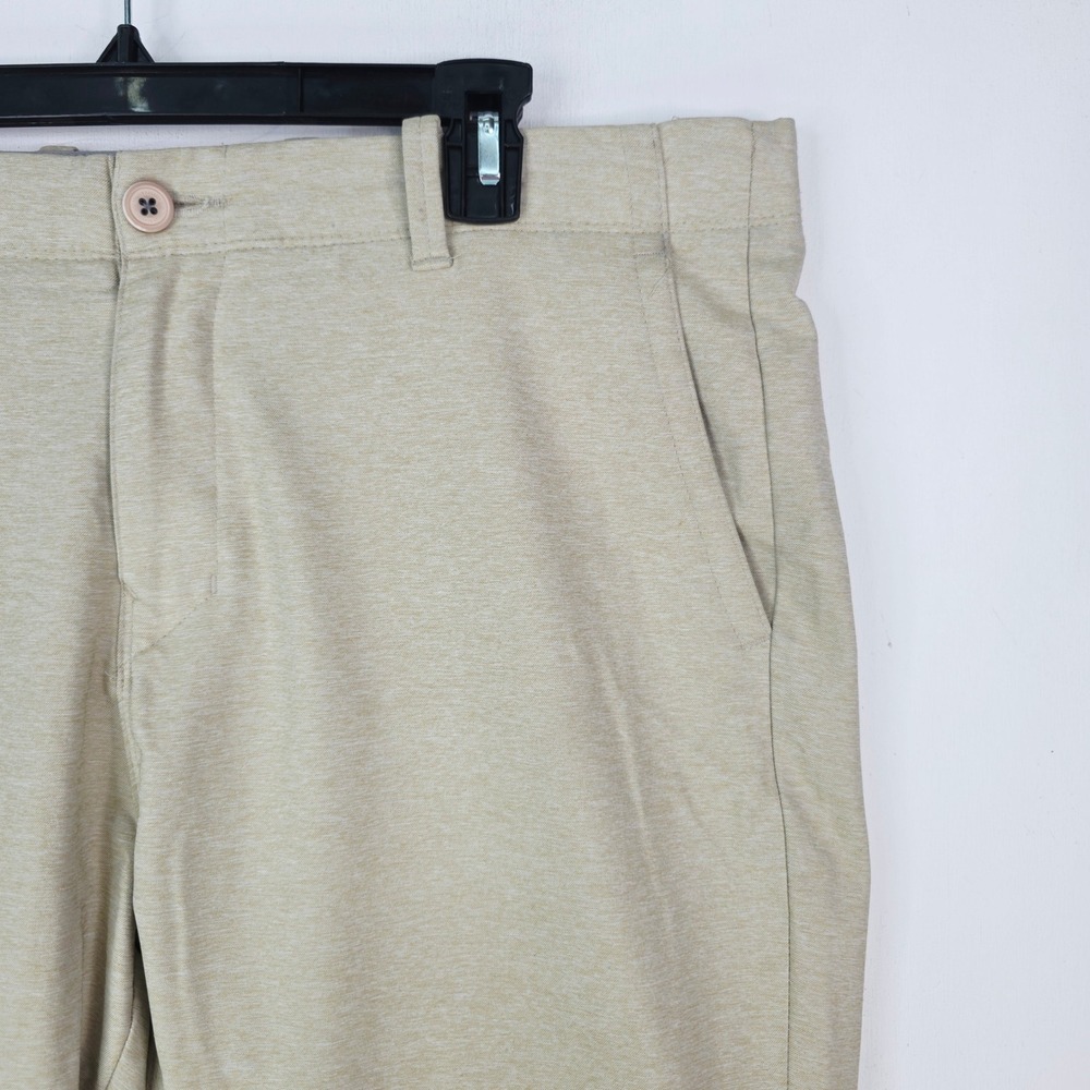Tommy Bahama Mens 36X30 On Par Flat Front Beige Heathered Chino Golf Pants - Picture 3 of 15